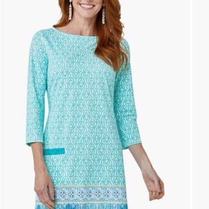 Cabana Life Aqua Patterned Women’s Swim Coverup